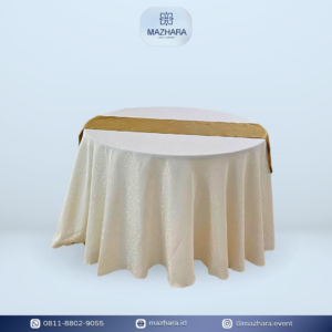 sewa roundtable cover dengan topping runner