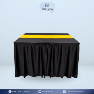 sewa meja kotak dengan cover dan runner