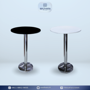 sewa meja barstool hitam atau putih untuk acara
