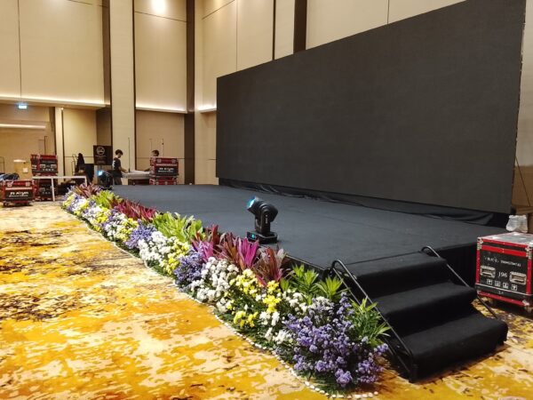 sewa panggung modul dan mini garden